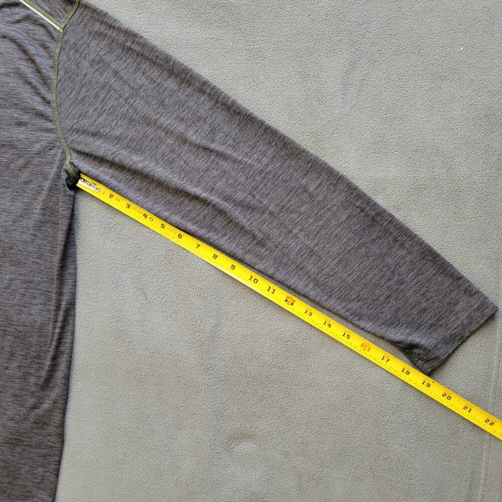 Core 365 Long Sleeve Activewear Shirt Mens Medium VNeck Reflective Stripe Gray - Picture 6 of 12